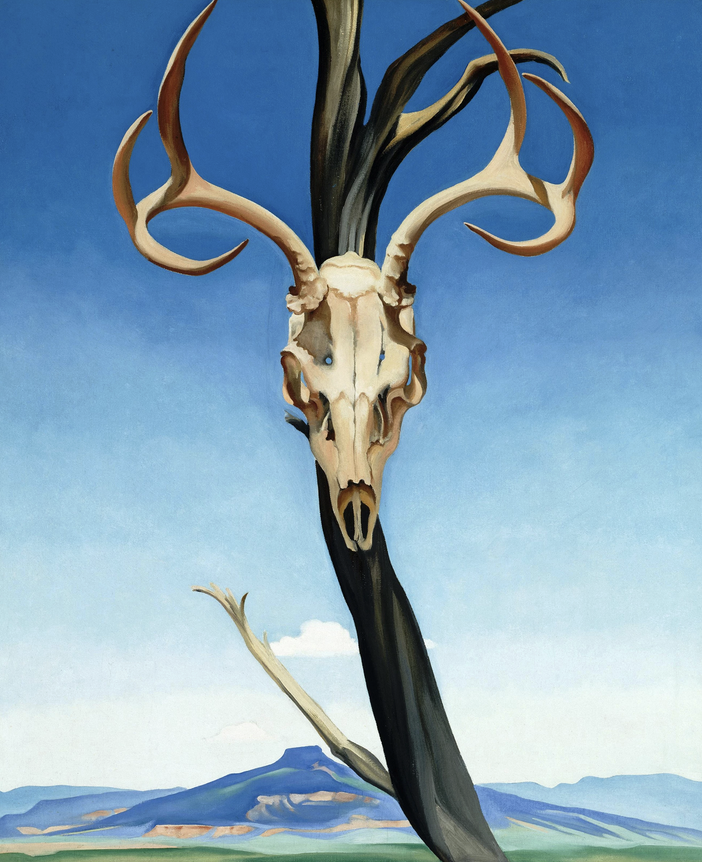 Deer's Skull with Pedernal, 1936 by Georgia O'Keeffe