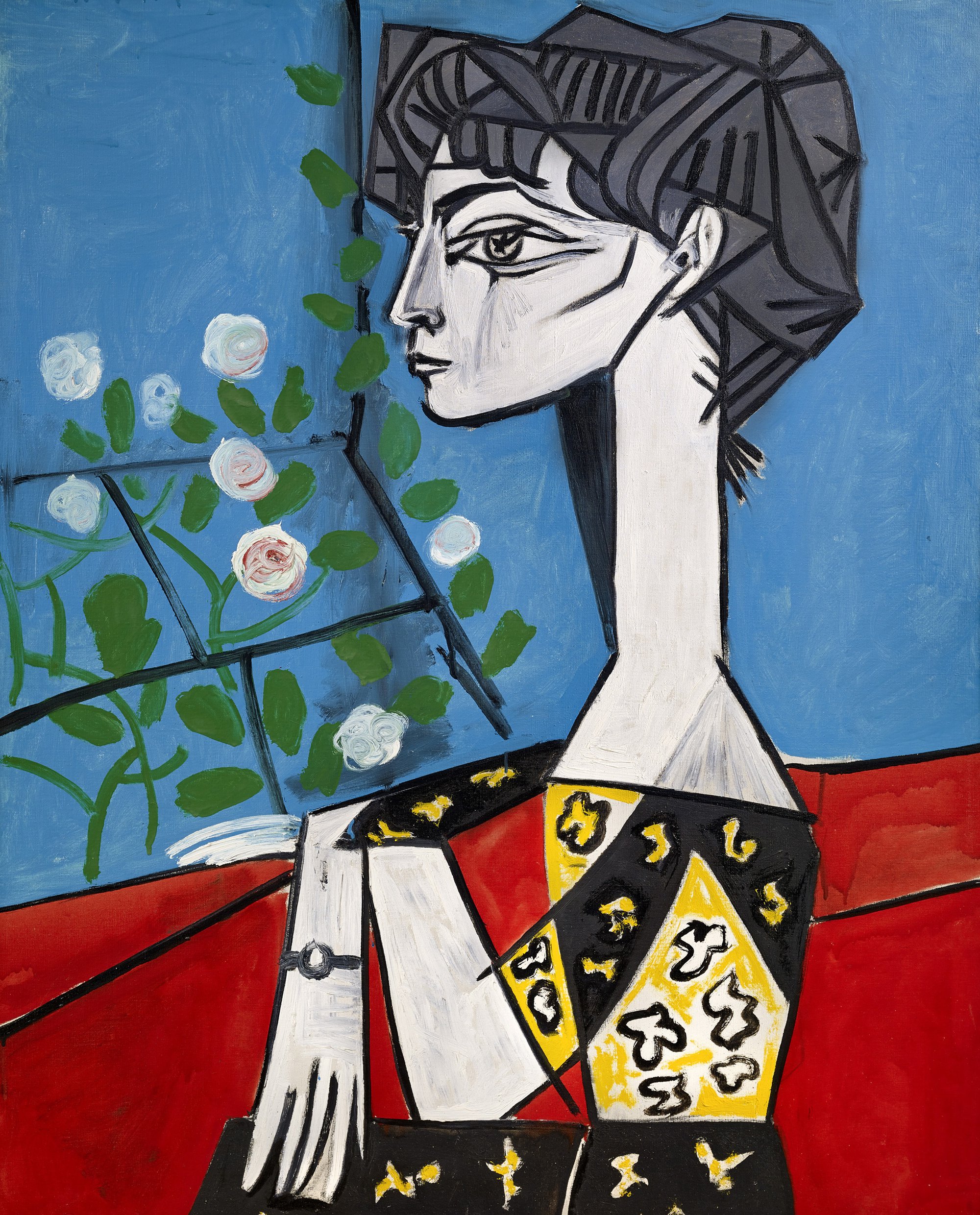 Jacqueline with Flowers, 1954 by Pablo Picasso