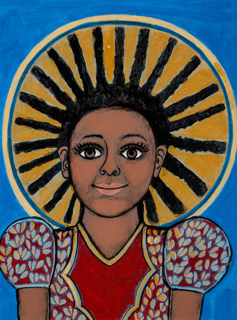 Cover, from the book The Invisible Princess, 1999 by Faith Ringgold